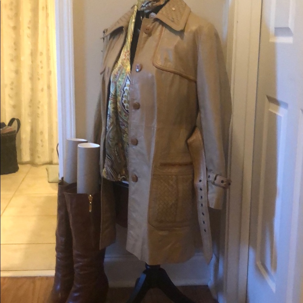 Vintage/100%gen.leather/Suburban Heritage-coat/tan